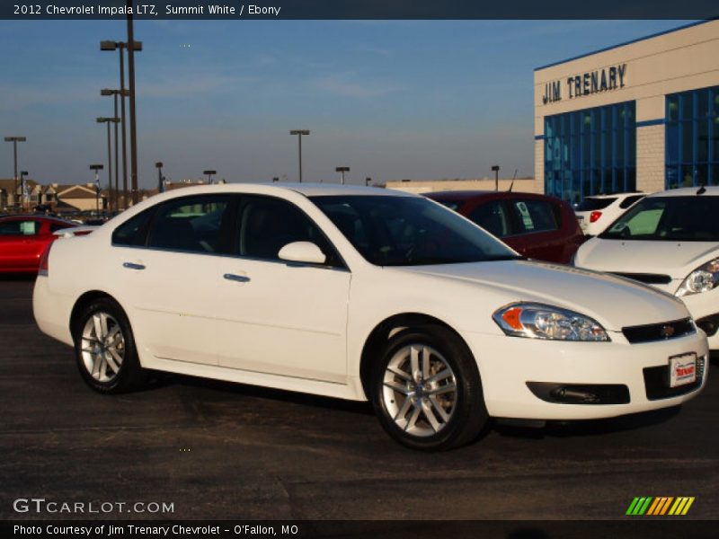 Summit White / Ebony 2012 Chevrolet Impala LTZ