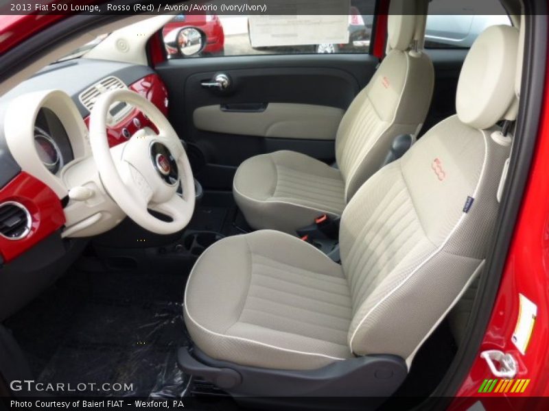 Rosso (Red) / Avorio/Avorio (Ivory/Ivory) 2013 Fiat 500 Lounge