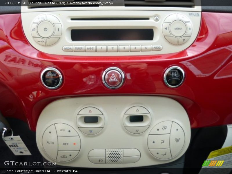 Rosso (Red) / Avorio/Avorio (Ivory/Ivory) 2013 Fiat 500 Lounge