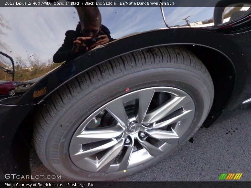 Obsidian Black / Black and Saddle Tan/Matte Dark Brown Ash Burl 2013 Lexus LS 460 AWD