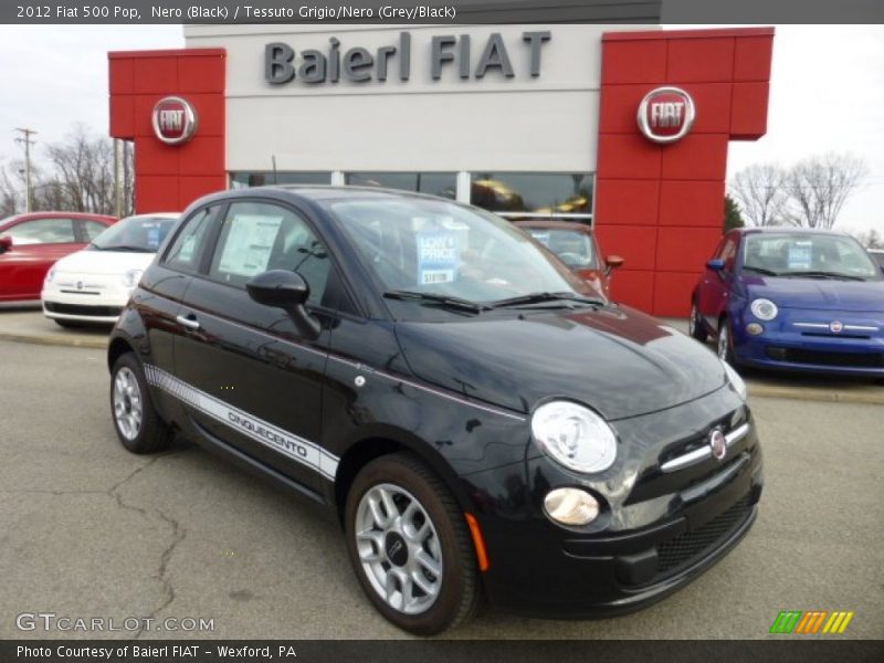Nero (Black) / Tessuto Grigio/Nero (Grey/Black) 2012 Fiat 500 Pop