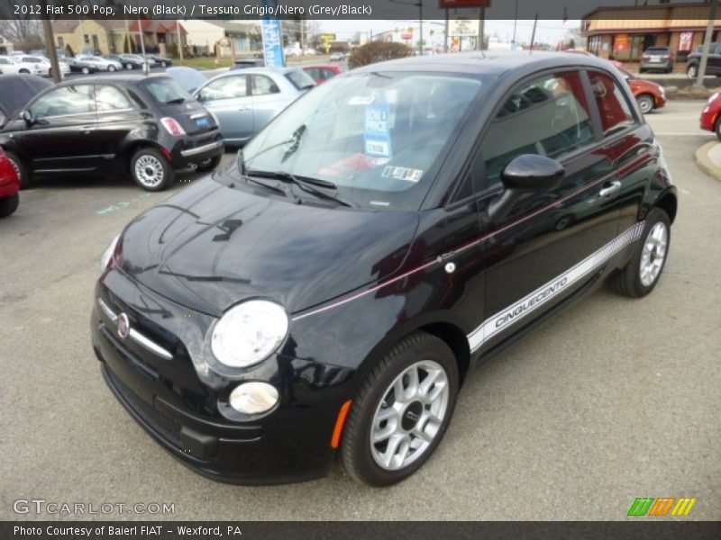 Nero (Black) / Tessuto Grigio/Nero (Grey/Black) 2012 Fiat 500 Pop