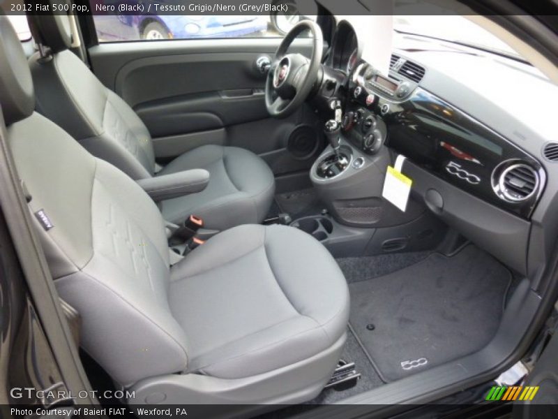Nero (Black) / Tessuto Grigio/Nero (Grey/Black) 2012 Fiat 500 Pop