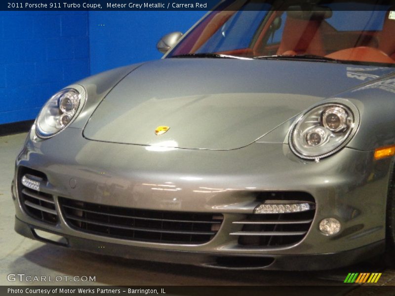 Meteor Grey Metallic / Carrera Red 2011 Porsche 911 Turbo Coupe