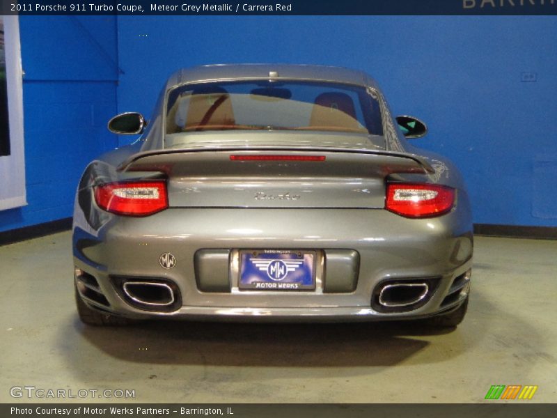 Meteor Grey Metallic / Carrera Red 2011 Porsche 911 Turbo Coupe