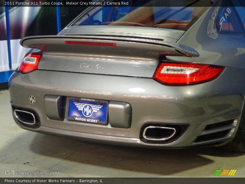 Meteor Grey Metallic / Carrera Red 2011 Porsche 911 Turbo Coupe