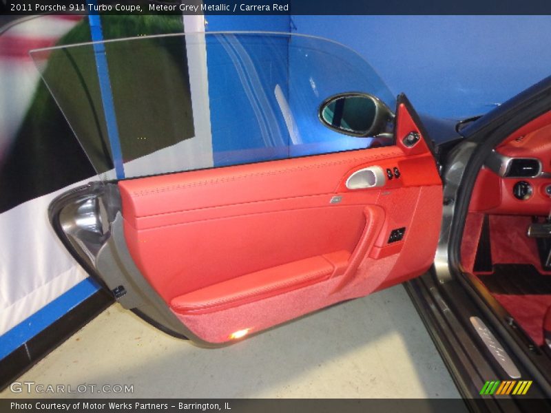 Meteor Grey Metallic / Carrera Red 2011 Porsche 911 Turbo Coupe