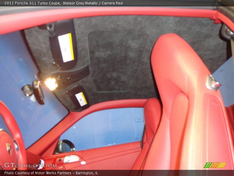 Meteor Grey Metallic / Carrera Red 2011 Porsche 911 Turbo Coupe