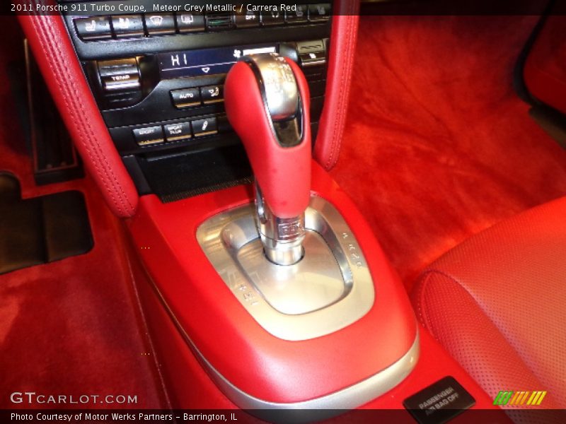 Meteor Grey Metallic / Carrera Red 2011 Porsche 911 Turbo Coupe