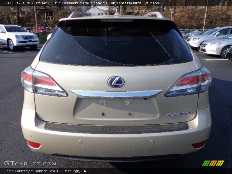 Satin Cashmere Metallic / Saddle Tan/Espresso Birds Eye Maple 2013 Lexus RX 450h AWD