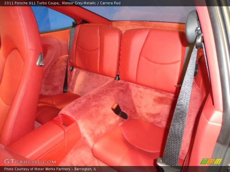 Meteor Grey Metallic / Carrera Red 2011 Porsche 911 Turbo Coupe