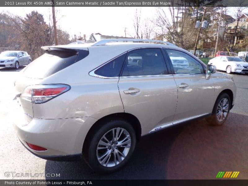 Satin Cashmere Metallic / Saddle Tan/Espresso Birds Eye Maple 2013 Lexus RX 450h AWD