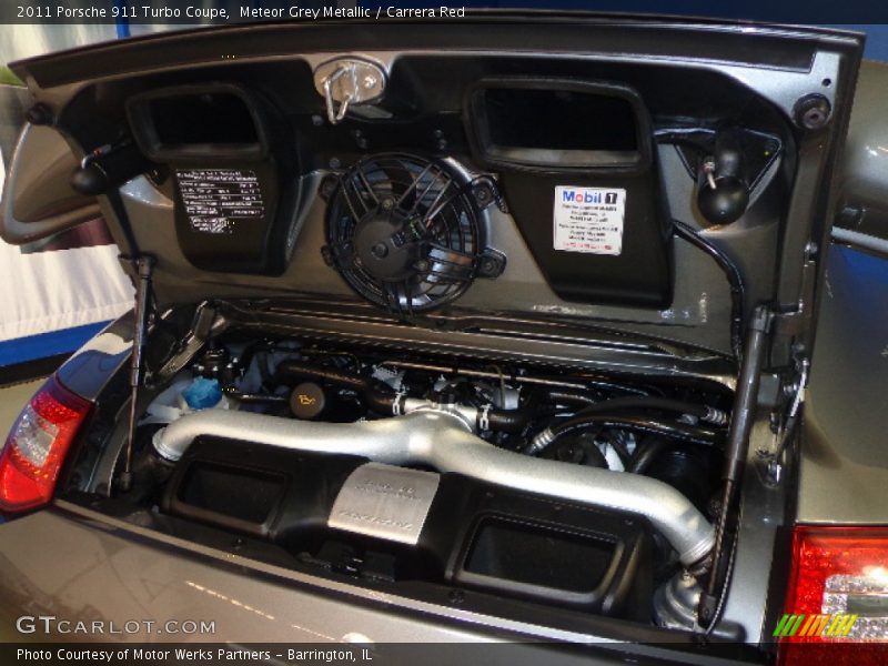 Meteor Grey Metallic / Carrera Red 2011 Porsche 911 Turbo Coupe