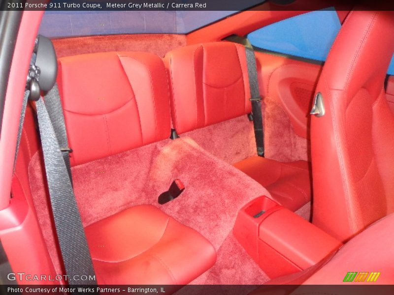 Meteor Grey Metallic / Carrera Red 2011 Porsche 911 Turbo Coupe
