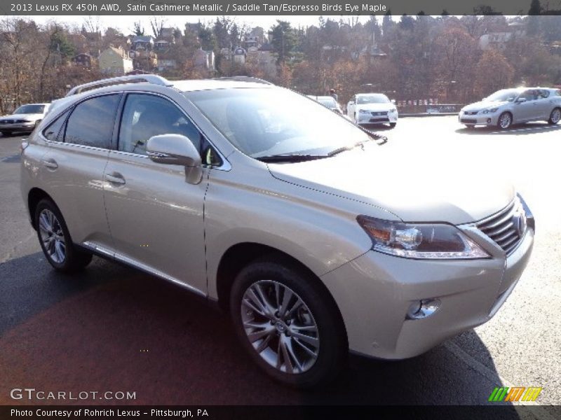 Satin Cashmere Metallic / Saddle Tan/Espresso Birds Eye Maple 2013 Lexus RX 450h AWD