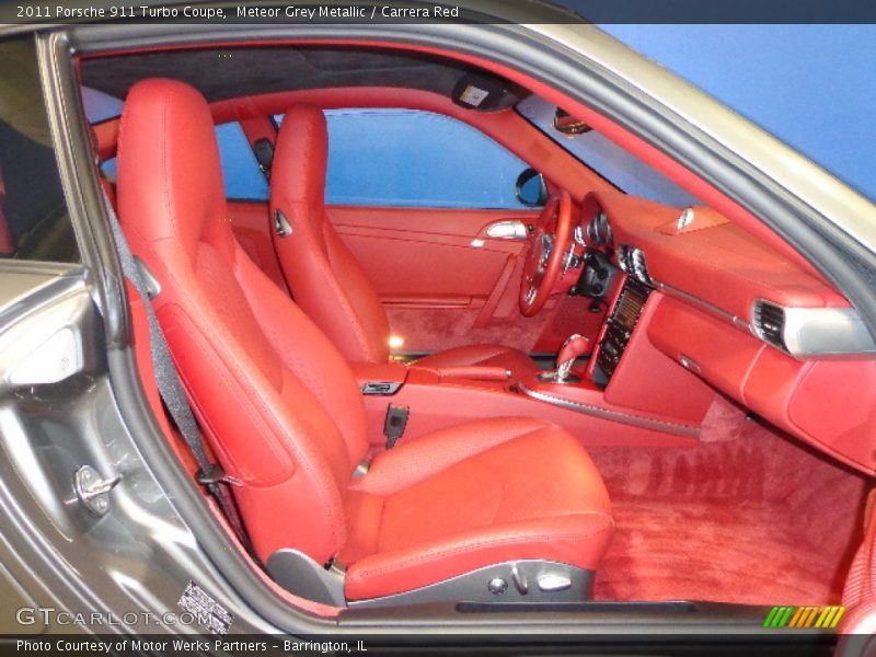 Meteor Grey Metallic / Carrera Red 2011 Porsche 911 Turbo Coupe