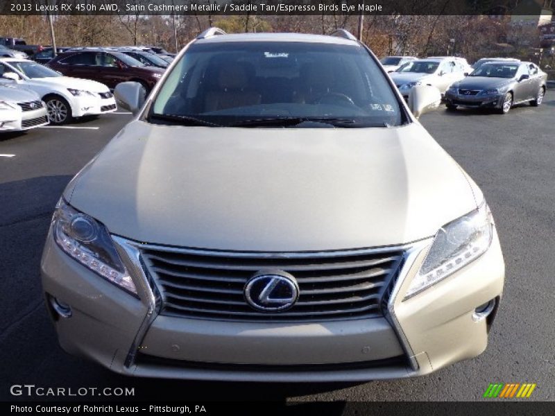 Satin Cashmere Metallic / Saddle Tan/Espresso Birds Eye Maple 2013 Lexus RX 450h AWD