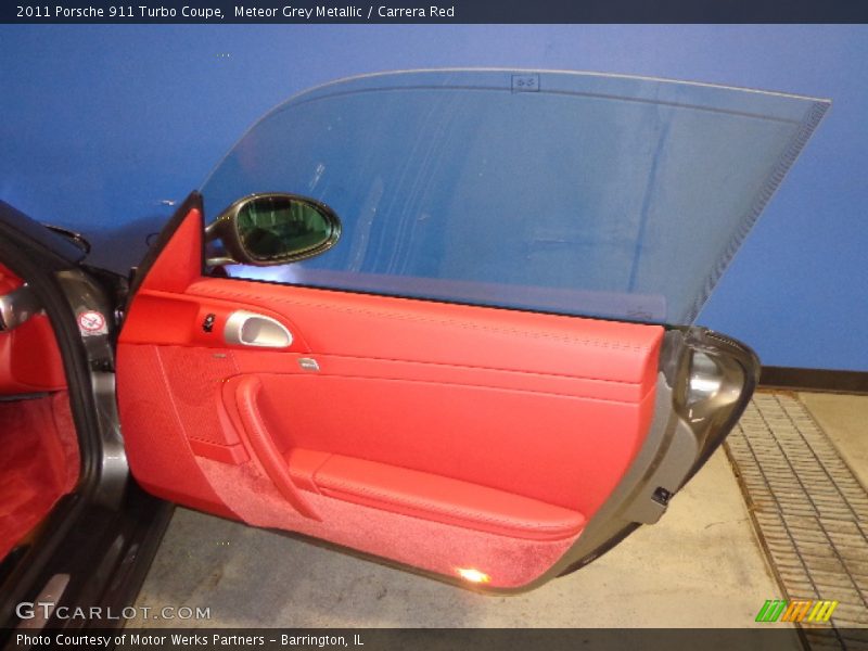 Meteor Grey Metallic / Carrera Red 2011 Porsche 911 Turbo Coupe