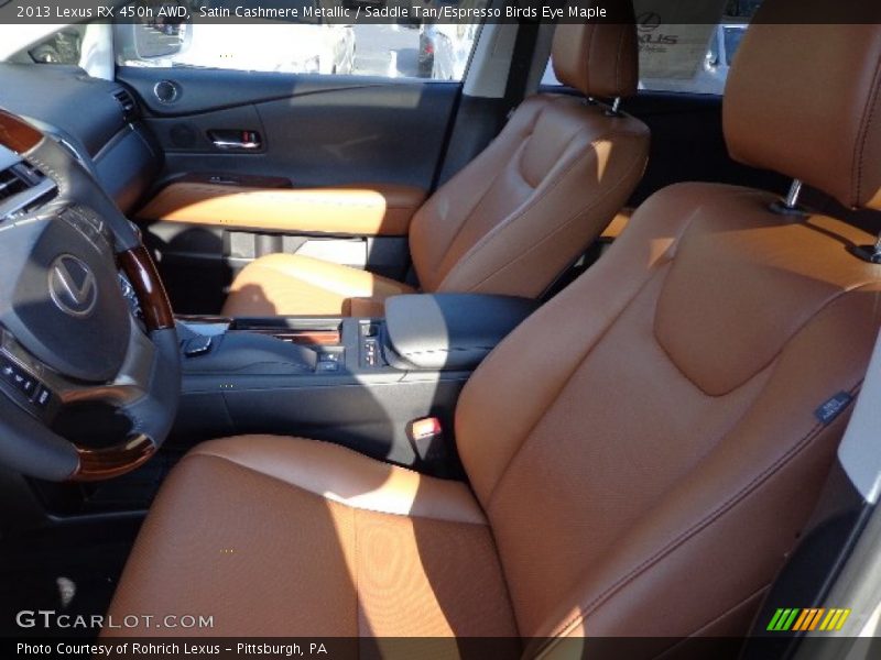 Satin Cashmere Metallic / Saddle Tan/Espresso Birds Eye Maple 2013 Lexus RX 450h AWD