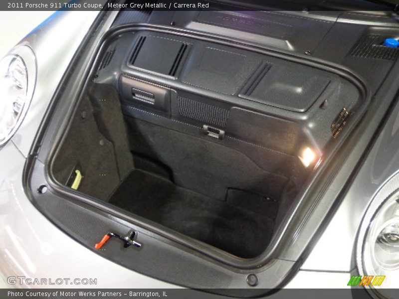 Meteor Grey Metallic / Carrera Red 2011 Porsche 911 Turbo Coupe