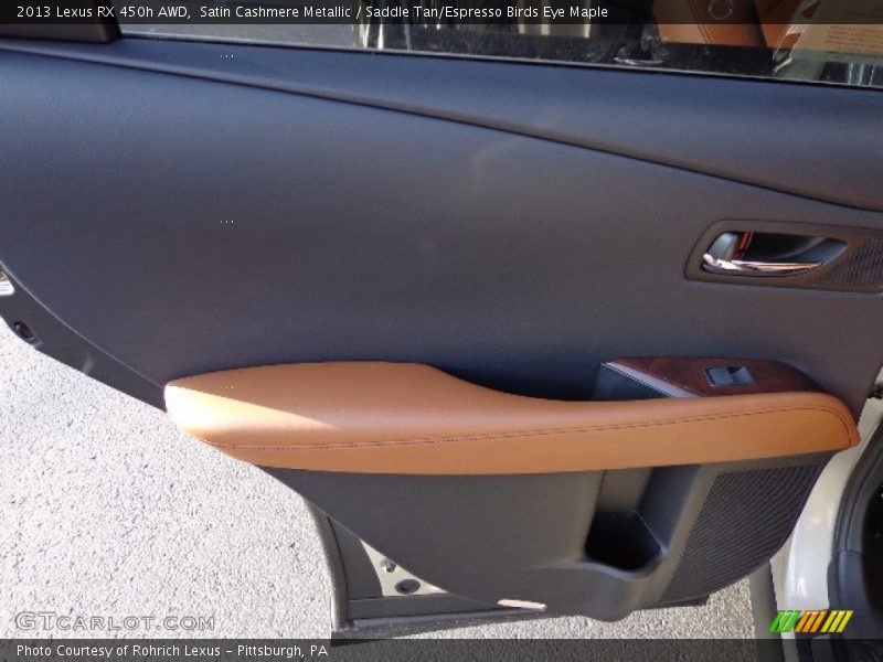 Satin Cashmere Metallic / Saddle Tan/Espresso Birds Eye Maple 2013 Lexus RX 450h AWD