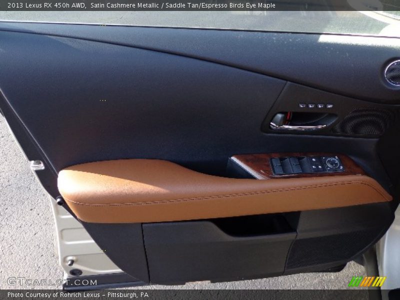 Satin Cashmere Metallic / Saddle Tan/Espresso Birds Eye Maple 2013 Lexus RX 450h AWD