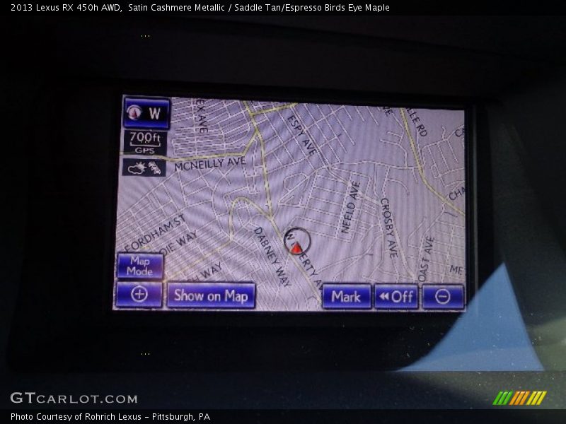 Satin Cashmere Metallic / Saddle Tan/Espresso Birds Eye Maple 2013 Lexus RX 450h AWD