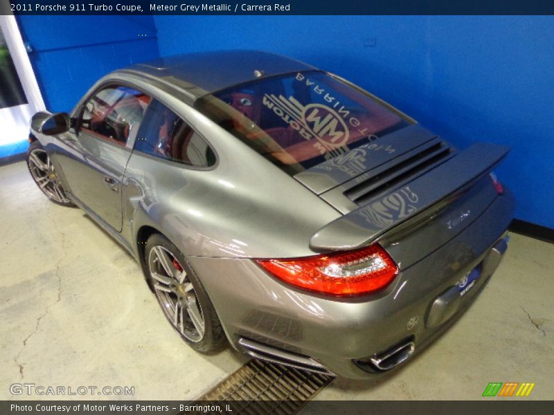 Meteor Grey Metallic / Carrera Red 2011 Porsche 911 Turbo Coupe