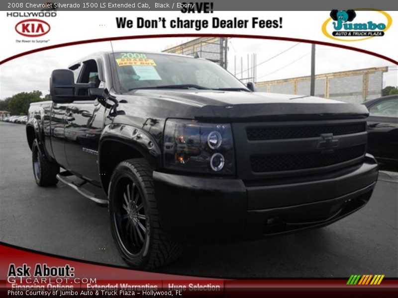 Black / Ebony 2008 Chevrolet Silverado 1500 LS Extended Cab