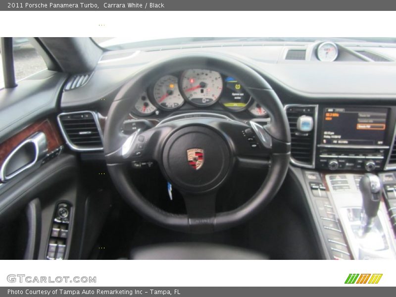 Carrara White / Black 2011 Porsche Panamera Turbo