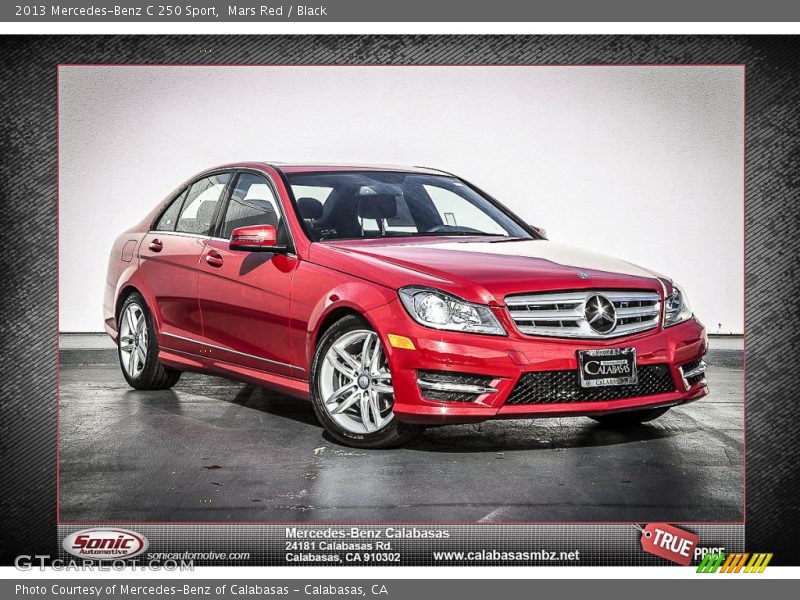 Mars Red / Black 2013 Mercedes-Benz C 250 Sport