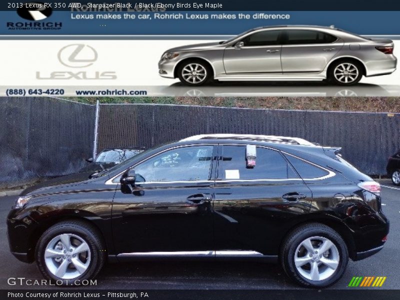 Stargazer Black / Black/Ebony Birds Eye Maple 2013 Lexus RX 350 AWD