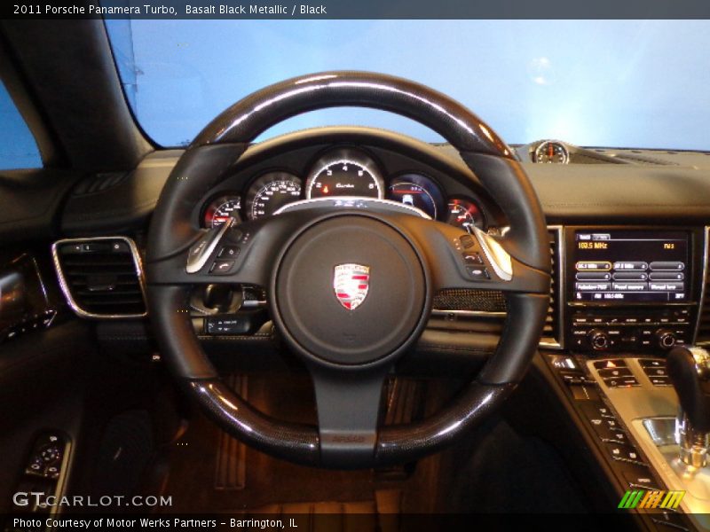 Basalt Black Metallic / Black 2011 Porsche Panamera Turbo