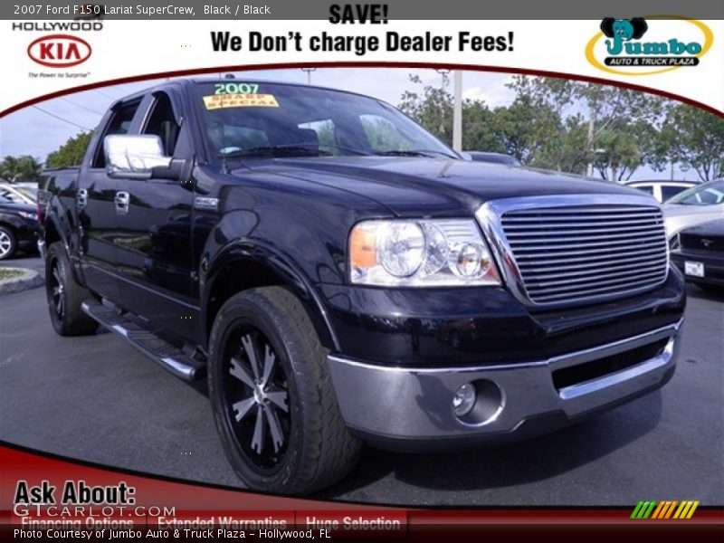 Black / Black 2007 Ford F150 Lariat SuperCrew