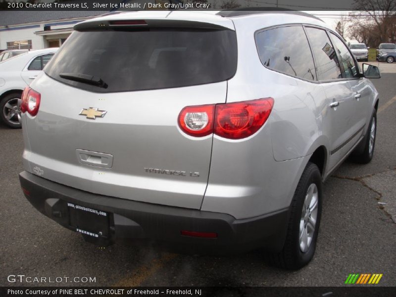 Silver Ice Metallic / Dark Gray/Light Gray 2010 Chevrolet Traverse LS