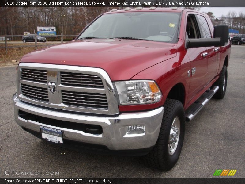 Inferno Red Crystal Pearl / Dark Slate/Medium Graystone 2010 Dodge Ram 3500 Big Horn Edition Mega Cab 4x4