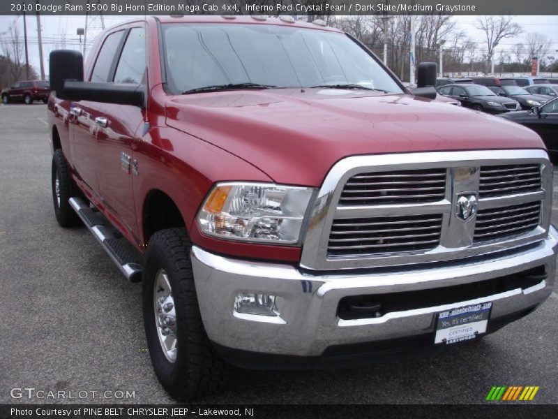 Inferno Red Crystal Pearl / Dark Slate/Medium Graystone 2010 Dodge Ram 3500 Big Horn Edition Mega Cab 4x4
