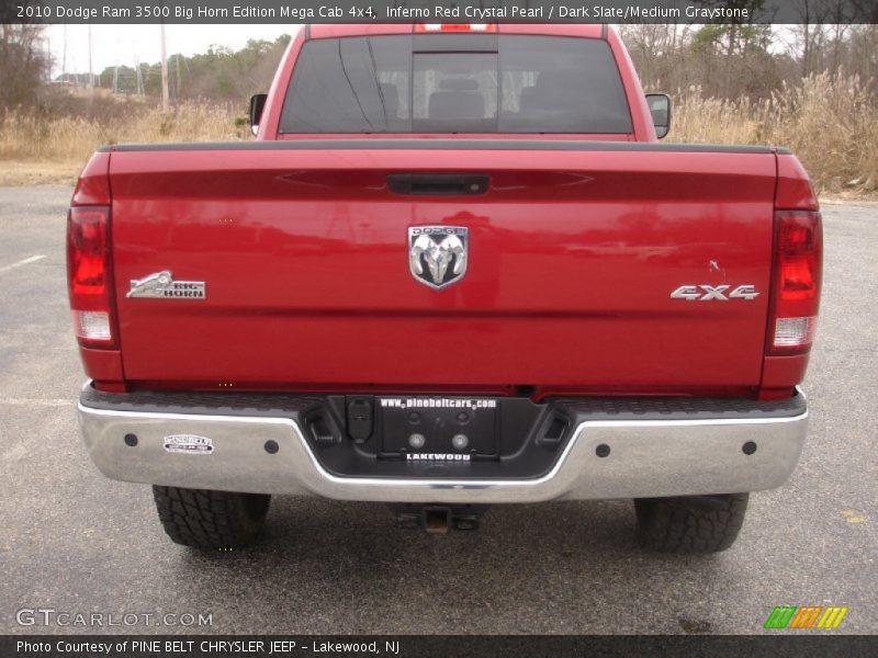 Inferno Red Crystal Pearl / Dark Slate/Medium Graystone 2010 Dodge Ram 3500 Big Horn Edition Mega Cab 4x4