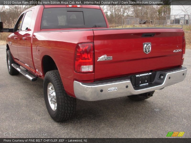 Inferno Red Crystal Pearl / Dark Slate/Medium Graystone 2010 Dodge Ram 3500 Big Horn Edition Mega Cab 4x4
