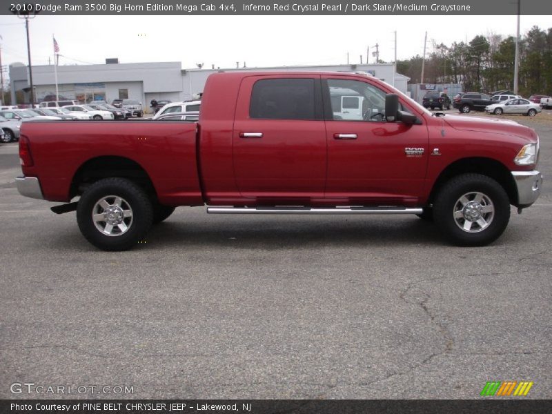  2010 Ram 3500 Big Horn Edition Mega Cab 4x4 Inferno Red Crystal Pearl