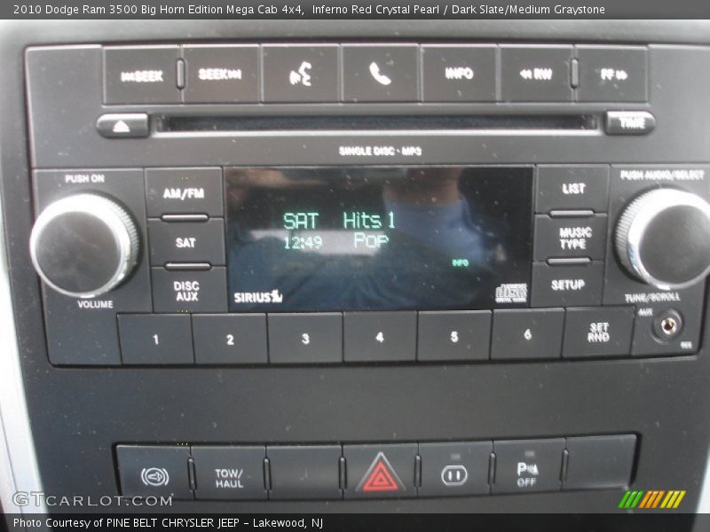Audio System of 2010 Ram 3500 Big Horn Edition Mega Cab 4x4