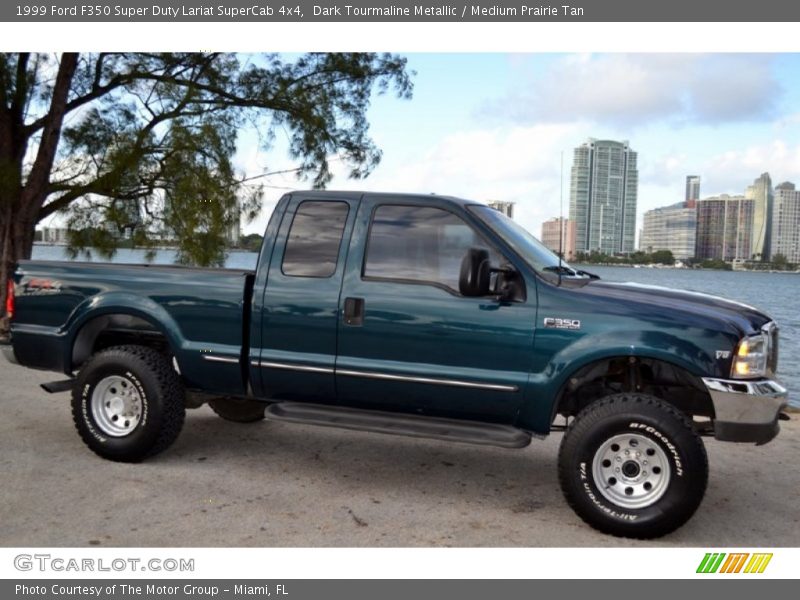 Dark Tourmaline Metallic / Medium Prairie Tan 1999 Ford F350 Super Duty Lariat SuperCab 4x4