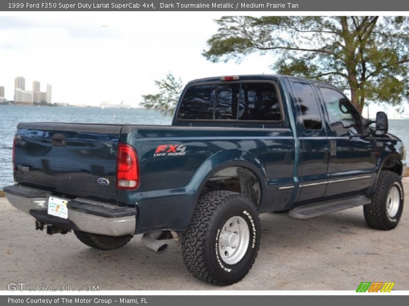 Dark Tourmaline Metallic / Medium Prairie Tan 1999 Ford F350 Super Duty Lariat SuperCab 4x4