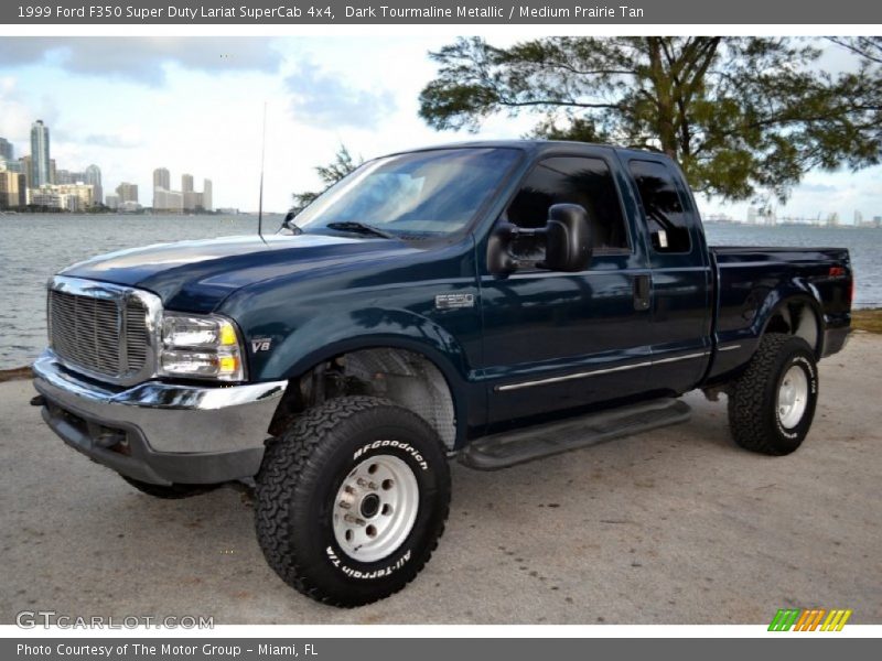 Dark Tourmaline Metallic / Medium Prairie Tan 1999 Ford F350 Super Duty Lariat SuperCab 4x4
