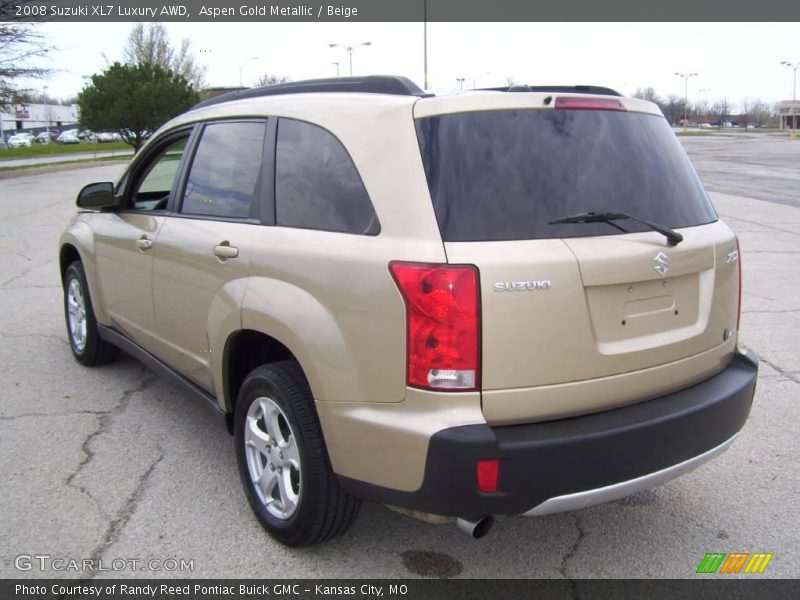 Aspen Gold Metallic / Beige 2008 Suzuki XL7 Luxury AWD