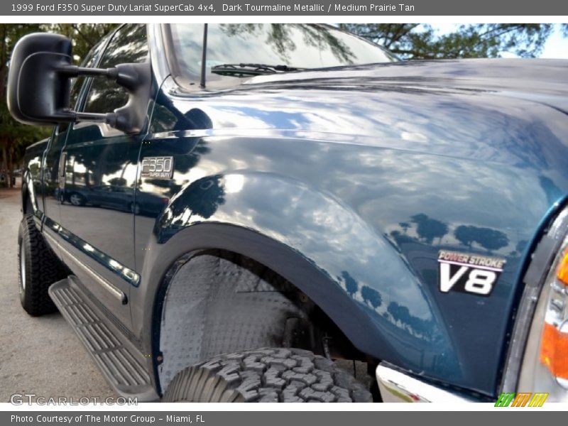 Dark Tourmaline Metallic / Medium Prairie Tan 1999 Ford F350 Super Duty Lariat SuperCab 4x4