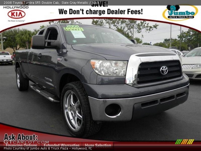 Slate Gray Metallic / Black 2008 Toyota Tundra SR5 Double Cab