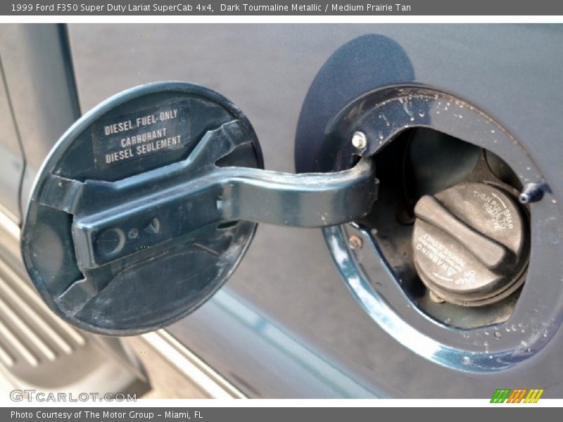Dark Tourmaline Metallic / Medium Prairie Tan 1999 Ford F350 Super Duty Lariat SuperCab 4x4
