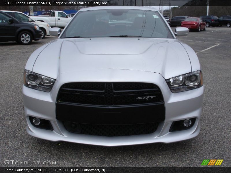 Bright Silver Metallic / Black/Red 2012 Dodge Charger SRT8