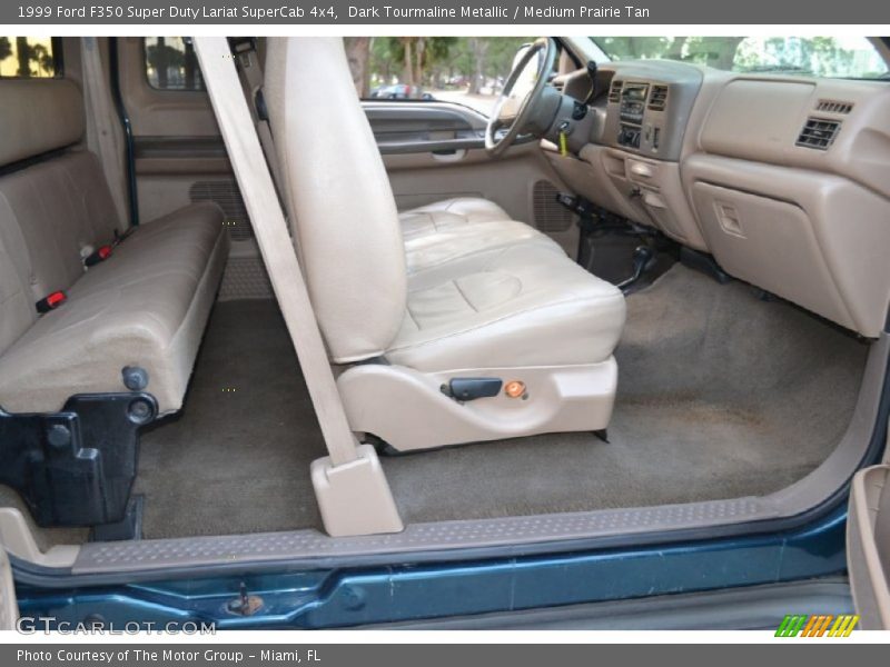 Dark Tourmaline Metallic / Medium Prairie Tan 1999 Ford F350 Super Duty Lariat SuperCab 4x4